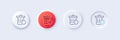 Recovery trash bin line icon. Backup data sign. Restore information. Line icons. Vector