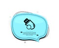 Recovery usb memory icon. Backup data sign. Restore information. Vector