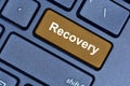 Recovery word on computer keyboard