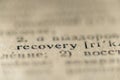 Recovery word dictionary Royalty Free Stock Photo