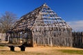 A recreated fort stands on historic Jamestown, Virginia