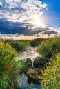 Recreation area island Usedom - untouched nature at the Achterwasser near Zempin in autumn Royalty Free Stock Photo