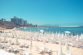 Recreation area on Mediterranean Sea the shores of Israel Royalty Free Stock Photo