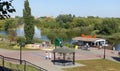 Recreation area on the Tambov embankment near the Tsna river