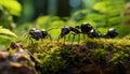 Black ants in the ground Royalty Free Stock Photo