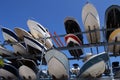 Recreation Boat Storage Rack Royalty Free Stock Photo