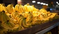 Recreation of a bunches of bananas in a grocery