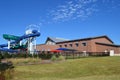 Recreation center with waterpark. Royalty Free Stock Photo