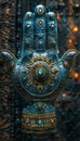 Recreation fictitious of a Hand of Fatima or Hamsa Royalty Free Stock Photo