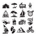 Recreation Icons. Vector illustration