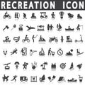 Recreation icons Royalty Free Stock Photo