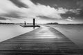 Recreation jetty for swimmers on a large lake