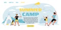 Recreation for kid at summer camp landing page