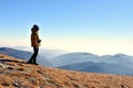 Recreation in National Park Bucegi of Carpathians mountains, Romania Royalty Free Stock Photo