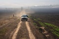 Off road trip in Dobrogea land , Romania Royalty Free Stock Photo