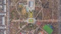 Recreation Park Gorky in Odessa. One of the green islands of Odessa. Bird`s-eye view. January 2019. Royalty Free Stock Photo