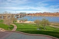 Recreation and relaxation at the Tempe Town Lake in Arizona