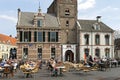 Recreation on terrace on Market Square in Hattem Royalty Free Stock Photo