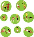 Recreational activities icons
