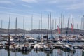 Recreational docks on the north bank of the Tagus River