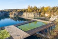 Lake and swimming pools in Zakrzowek, Krakow, Poland, called Polish Croatia Royalty Free Stock Photo