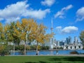 Recreational trail beside Lake Ontario near downtown Toronto