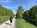 Recreational trails along the Glatt River and past small lakes or ponds - ZÃÂ¼rich Zuerich or Zurich, Switzerland / Schweiz