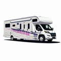 recreational vehicle campig vector flat isolated illustration Royalty Free Stock Photo