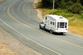 Recreational vehicles on the highway Royalty Free Stock Photo