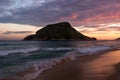 Recreio Beach by Sunset Royalty Free Stock Photo