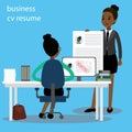 Recruiment concept. Job Interview,Business Resume and cv