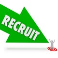 Recruit Arrow Hire Job Candidate Find Best Employee Royalty Free Stock Photo