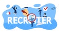 Recruiter concept. Choosing a candidate to hire