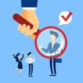 Recruiter concept. Choosing a candidate to hire