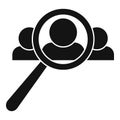 Recruiter search person icon, simple style