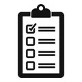 Recruiter to do list icon, simple style