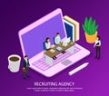Recruiting Agency Isometric Composition
