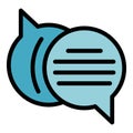 Recruitment chat icon color outline vector Royalty Free Stock Photo