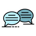 Recruitment chat icon color outline vector Royalty Free Stock Photo