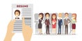 Recruitment concept. Idea of choosing a candidate