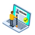 Recruitment concept. Isometric vector illustration Royalty Free Stock Photo