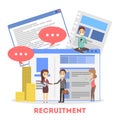 Recruitment concept web banner. Idea of HR