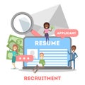 Recruitment concept web banner. Idea of HR