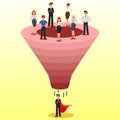 Recruitment Funnel, Candidate Selection Clipart