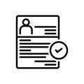 Black line icon for Recruitment, enlistment and enrolment Royalty Free Stock Photo