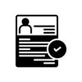 Black solid icon for Recruitment, enlistment and enrolment Royalty Free Stock Photo