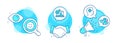 Recruitment, Man love and Online chemistry icons set. Smile chat sign. Vector
