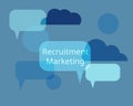 Recruitment marketing for employer branding in human resources vector