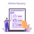 Recruitment online service or platform. Idea of employment