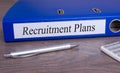 Recruitment Plans Binder in the Office Royalty Free Stock Photo